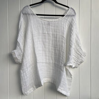 Carina Elasticasted Sleeves Linen Top