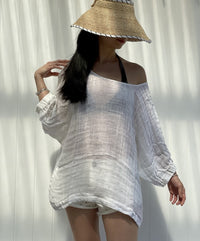Carina Elasticasted Sleeves Linen Top