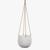 Flo Hanging Planter Pot/ Bowl | White