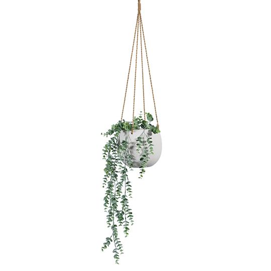 Flo Hanging Planter Pot/ Bowl | White