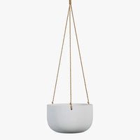 Flo Hanging Planter Pot/ Bowl | White