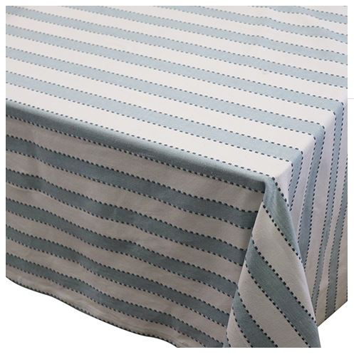 Flinders Woven Blue Stripe Tablecloth