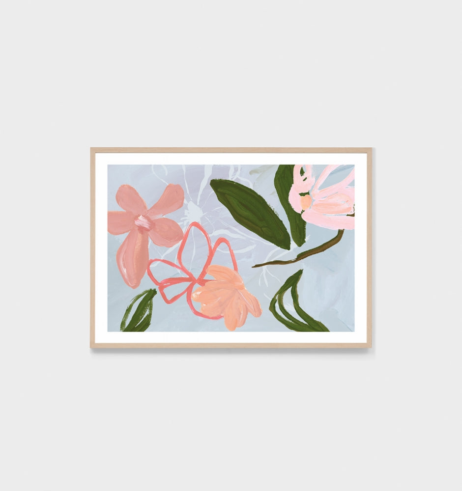 Floral Muse Blue | Framed Art