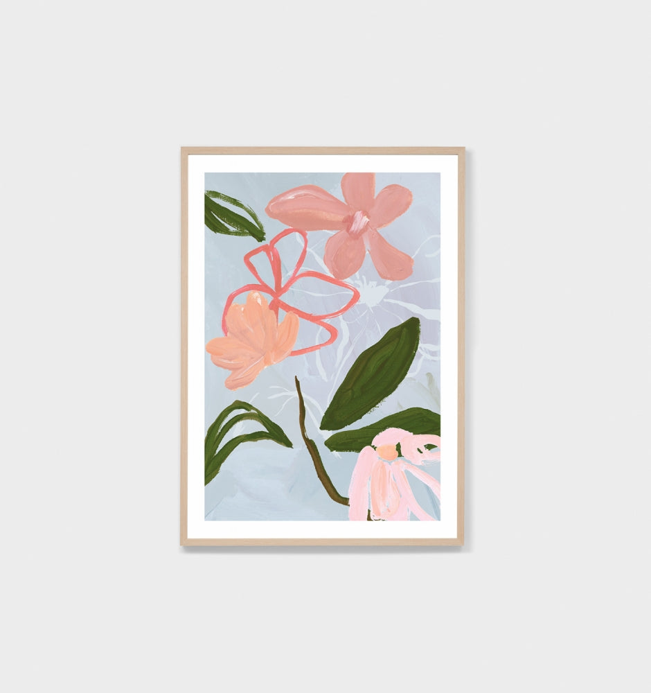 Floral Muse Blue | Framed Art