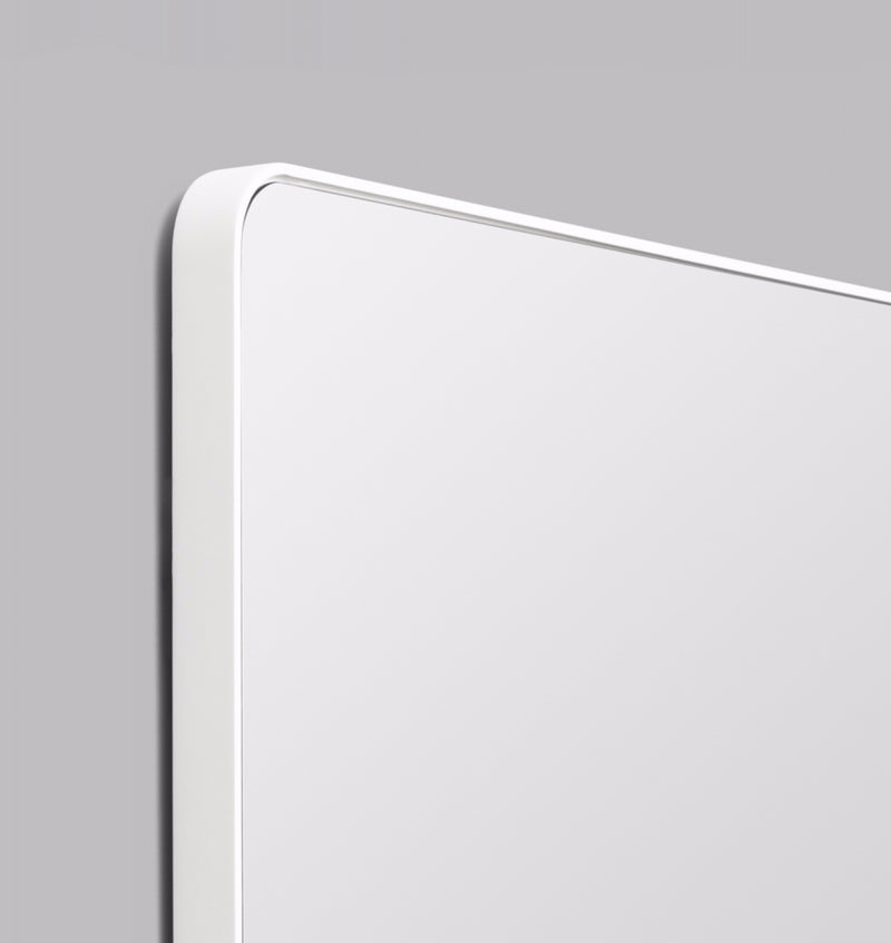 Flynn Curved Rectangle Mirror | White