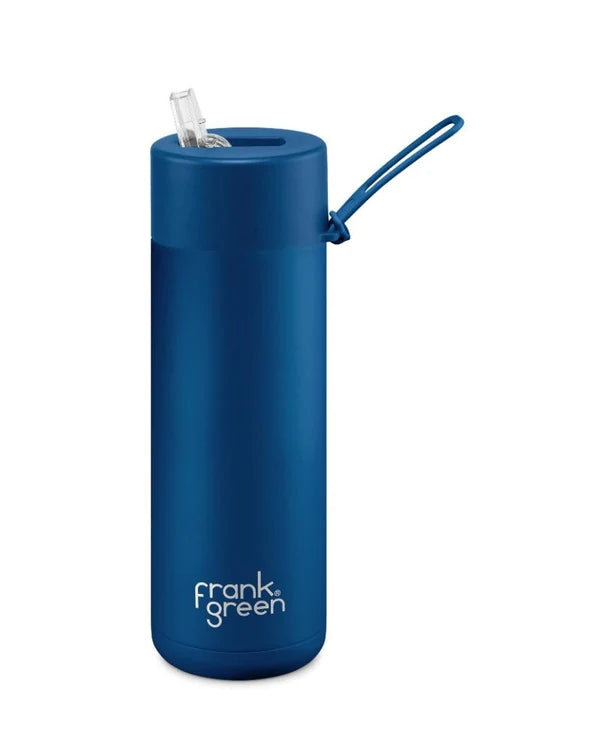 Ceramic Reusable Bottle with Straw Lid | 20oz 595ml