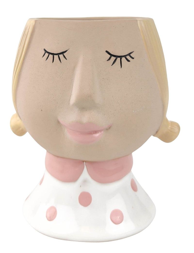 Girl Planter White