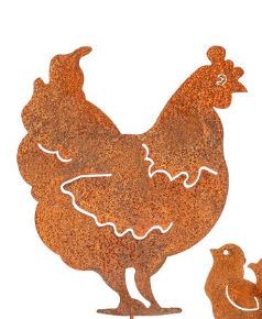 Chicken Silhouette Rust