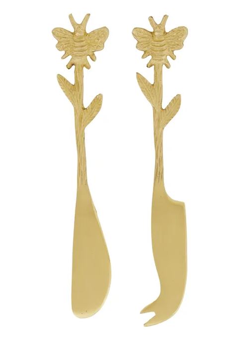 Hive Brass S/2 Cheese Knives