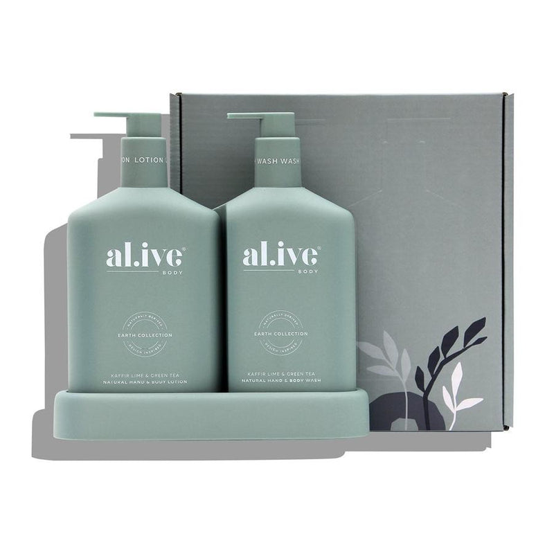 Wash & Lotion Duo + Tray | Kaffir Lime & Green Tea