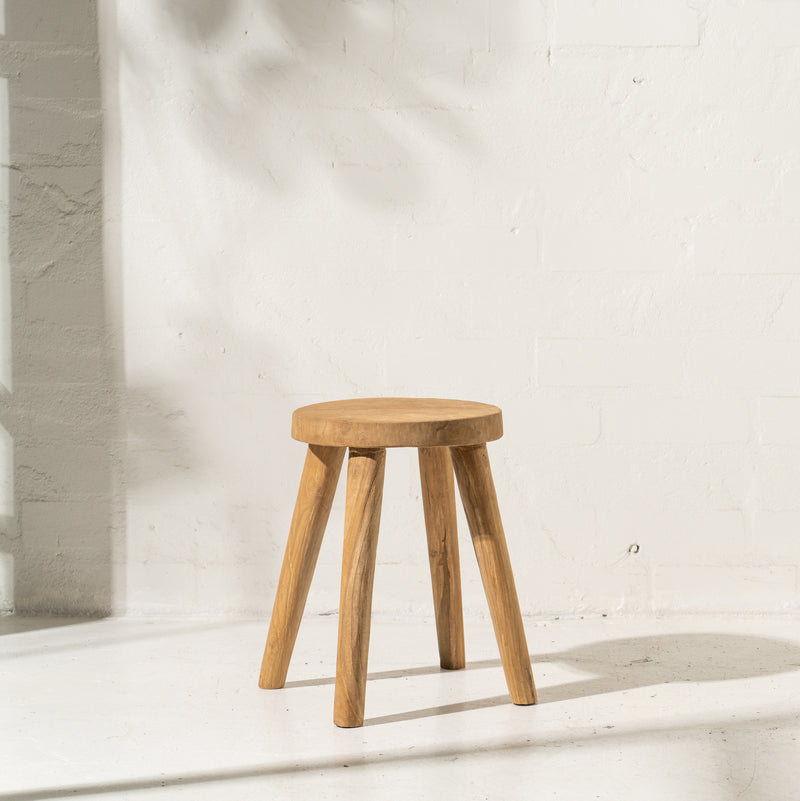 Rokha Timber Stool with Four Legs