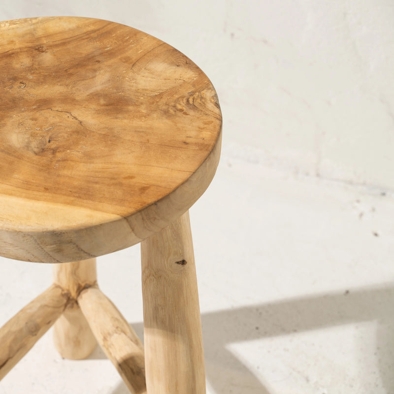 Lale Timber Rustic Milking Stool | 46cm