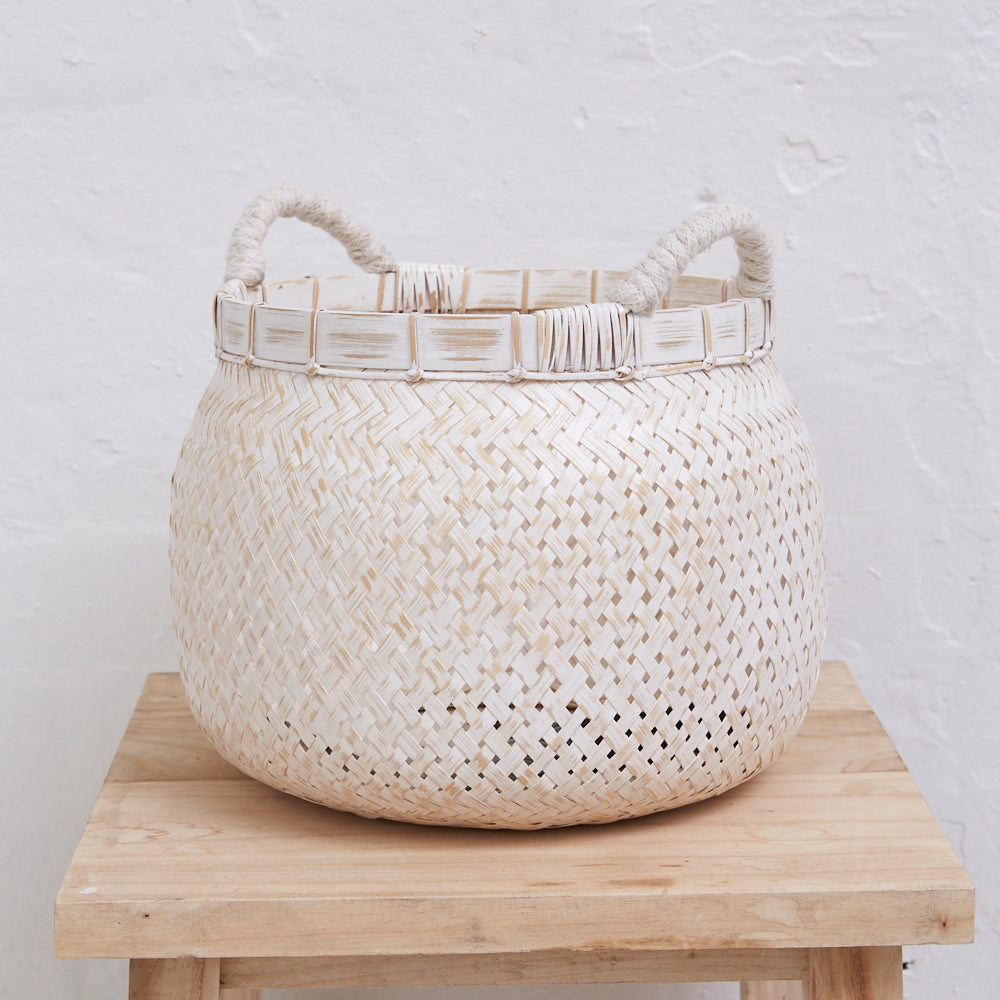 Alma | Round Whitewash Basket