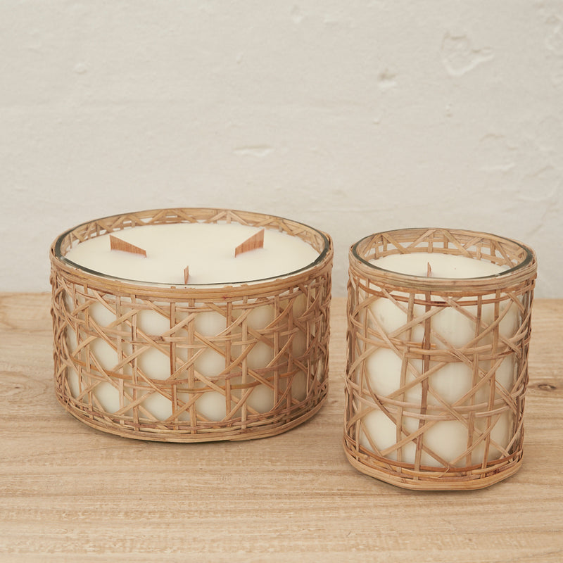 Lida Rattan Candle | Large