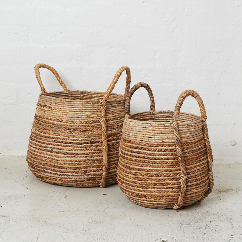 Kaira | Natural Belly Basket | Small + Large