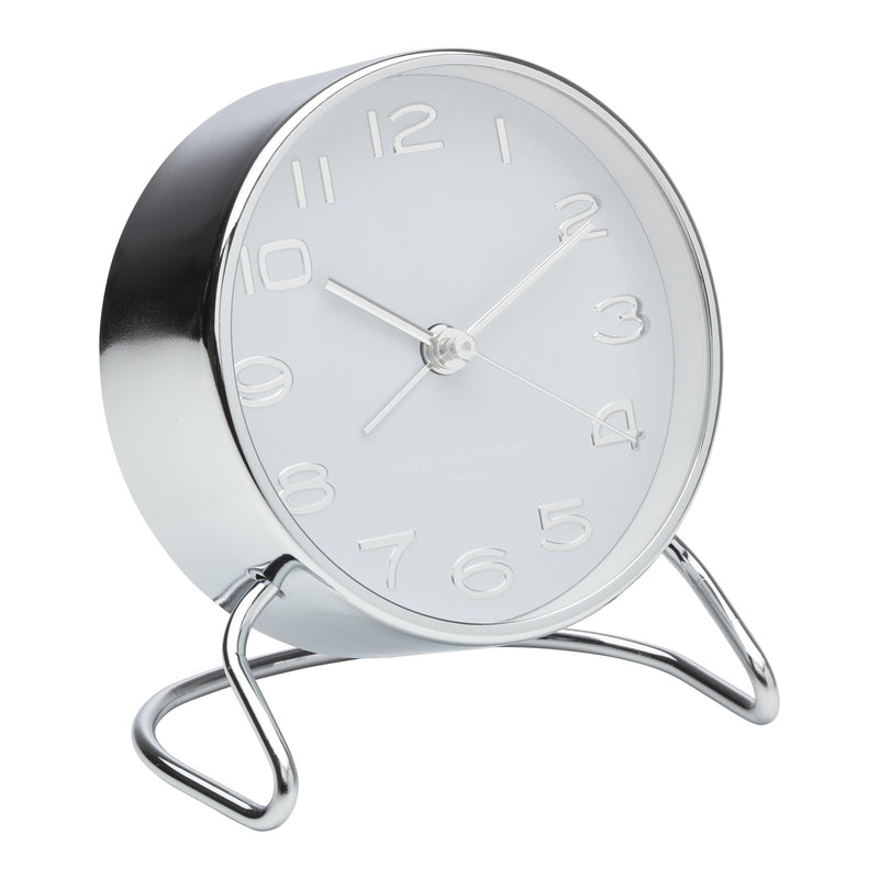 Isabella White Silent Alarm Clock