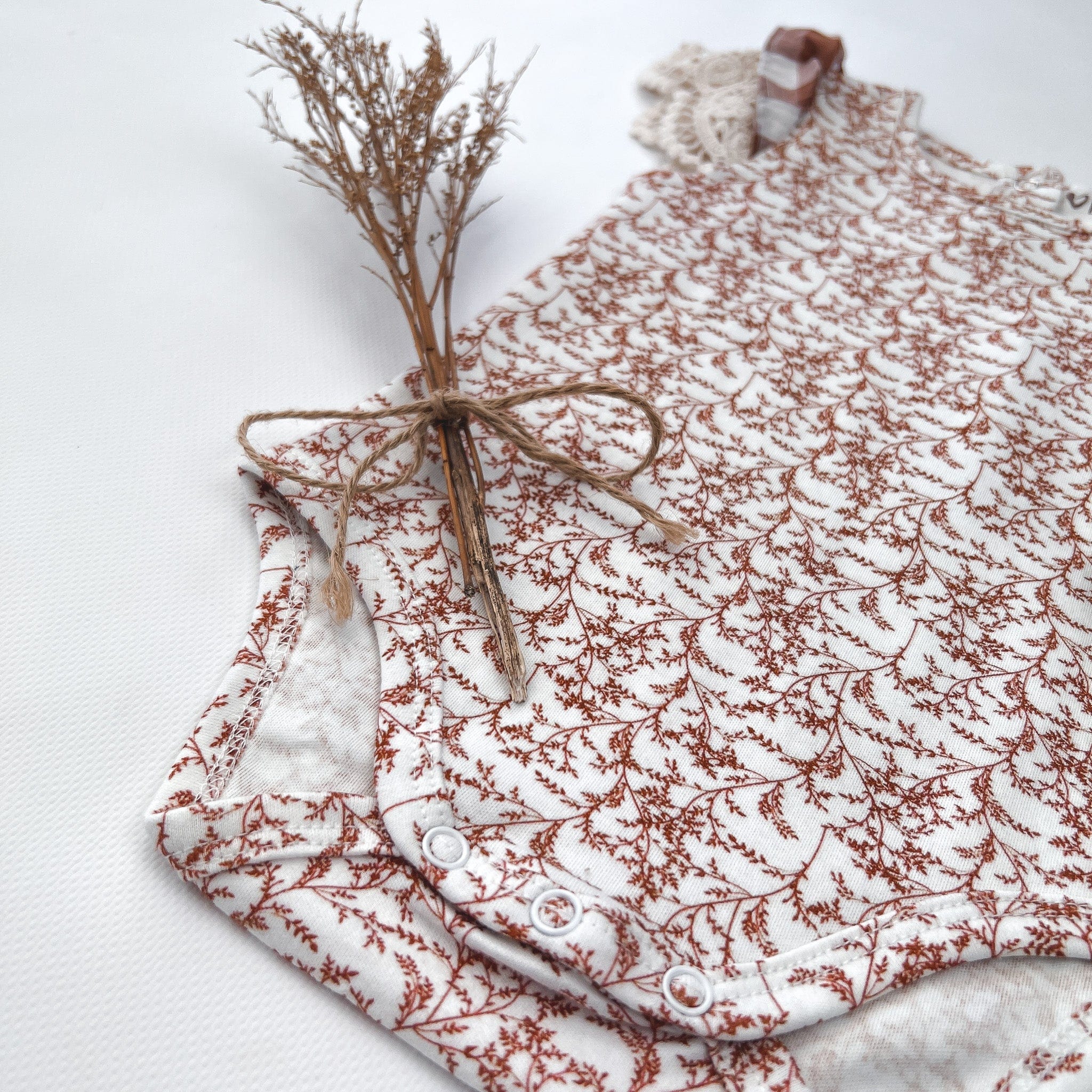 Baby Girls Knit Romper | Bronze Twig