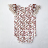 Baby Girls Knit Romper | Bronze Twig