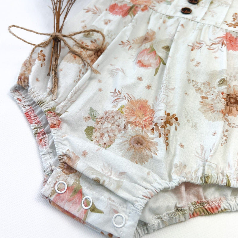 Baby Girls Freya Playsuit | Chestnut Floral