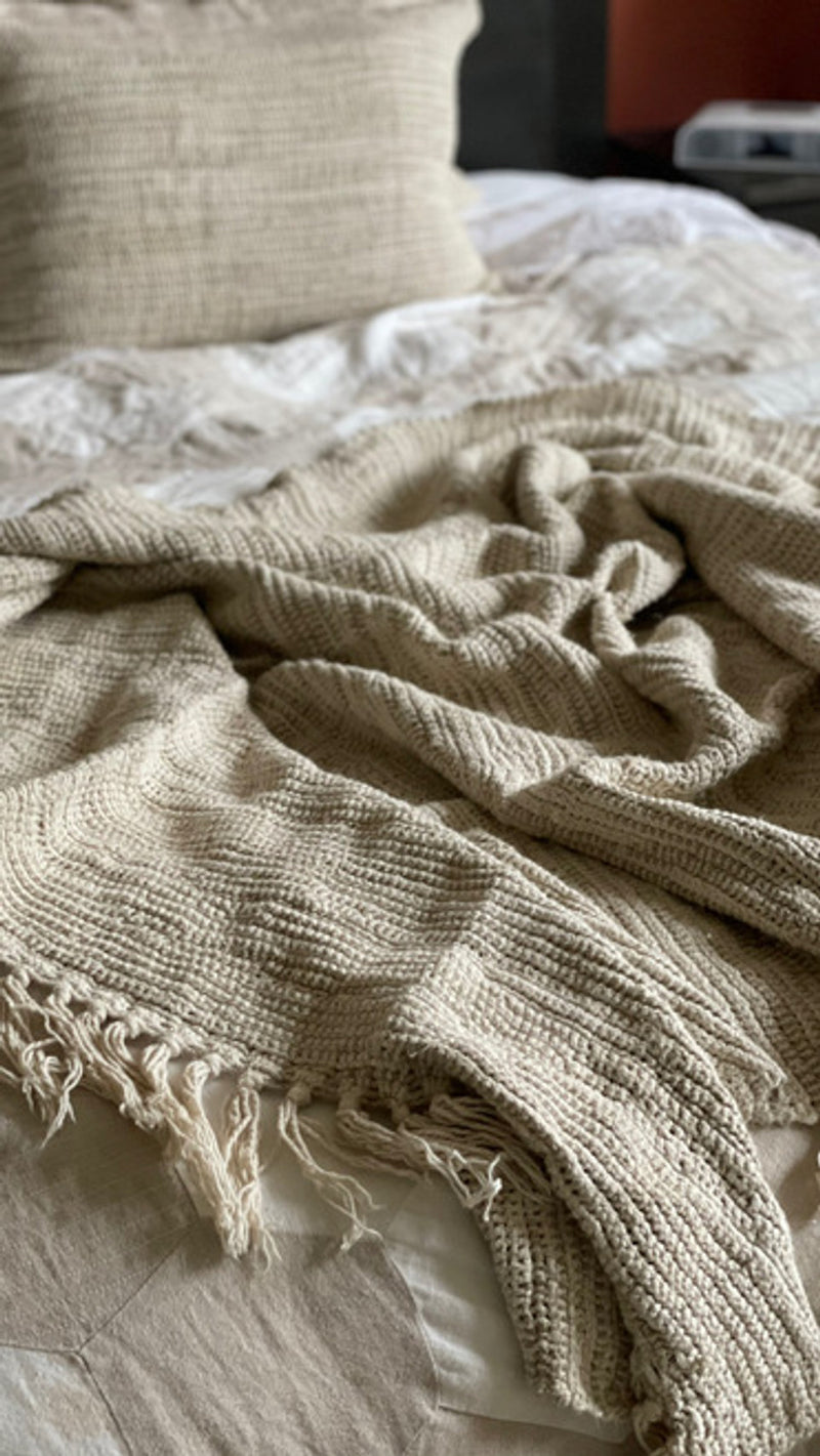 Bergen Ombre Stonewashed Linen Throw