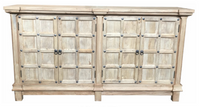 Reclaimed Elm Timber 4 Door Oriental Sideboard
