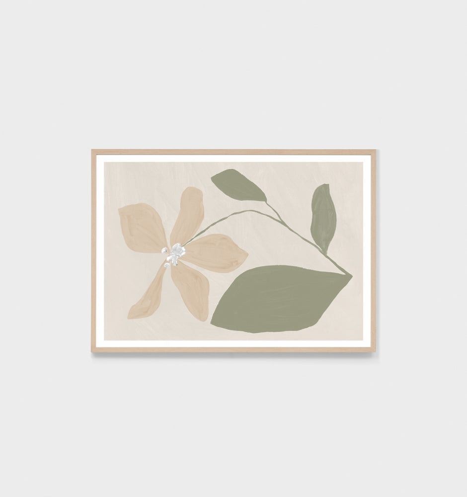 Modern Bloom Sage 4 | Framed Print