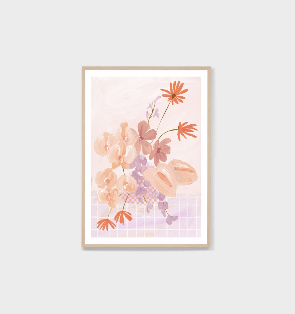 Modern Posy Light 1 | Framed Print