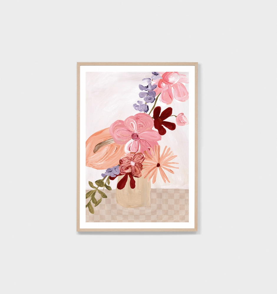 Modern Posy Light 3 | Framed Print