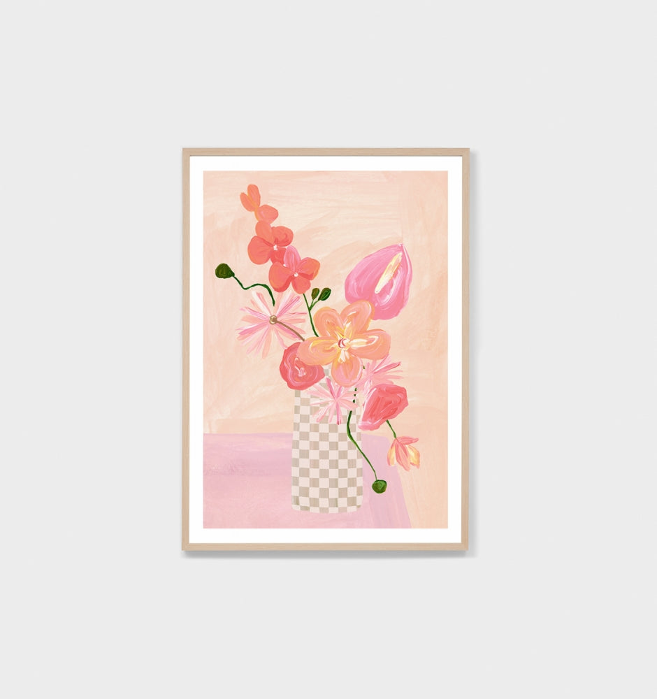 Modern Posy Light 5 | Framed Print