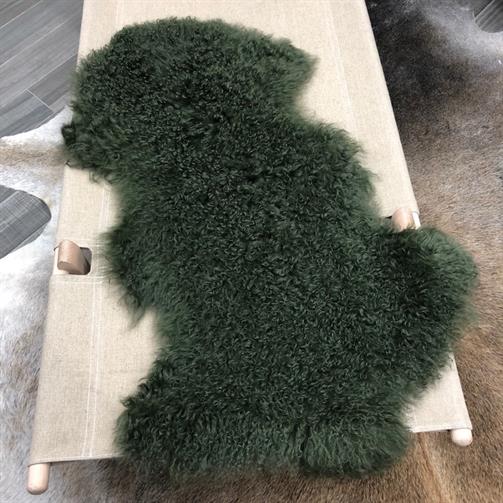 Mongolian Fur Hide | Olive Green