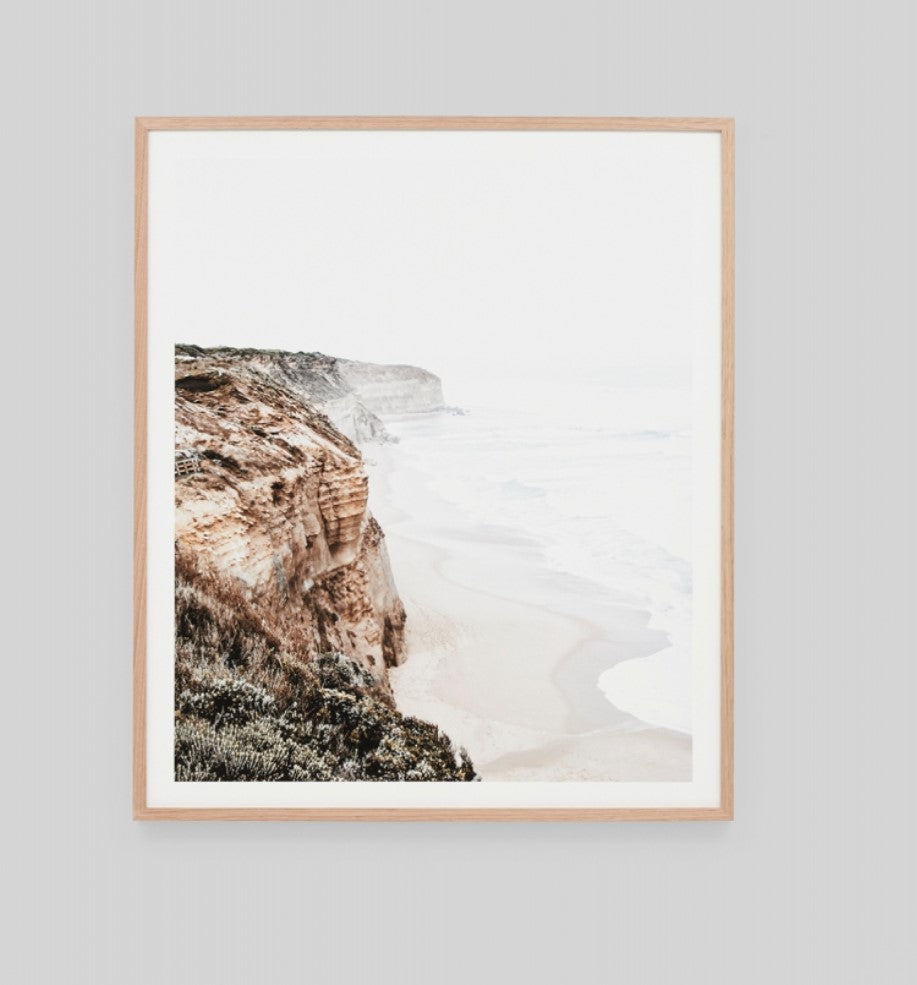 Misty Shoreline | Framed Art