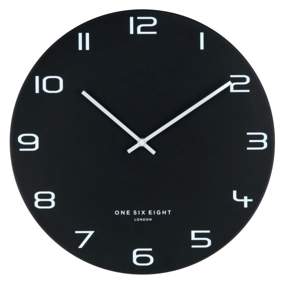 Nero Silent Metal Wall Clock | Black