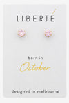 Birthstone Crystal Stud | October