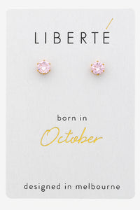 Birthstone Crystal Stud | October