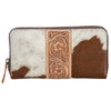 Salta | Cowhide Zippered Wallet with Tooling Details