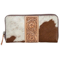 Salta | Cowhide Zippered Wallet with Tooling Details