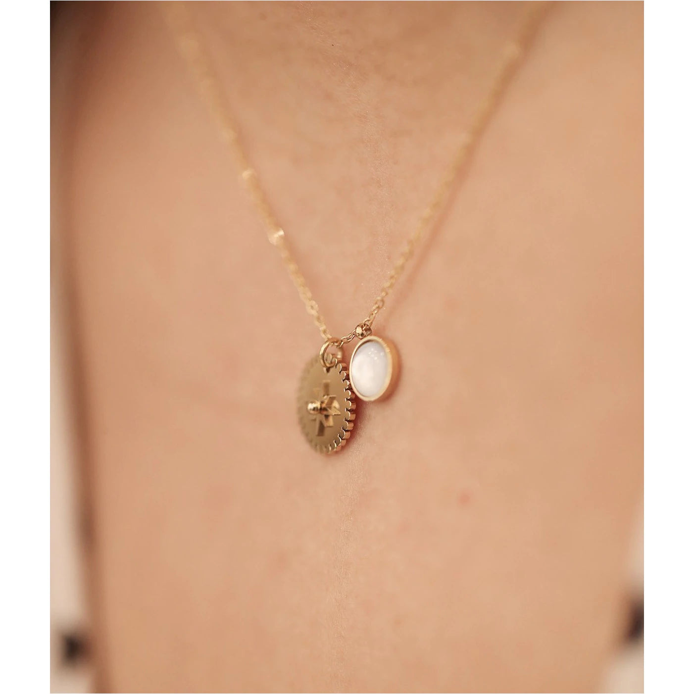 Sand Necklace with Mother of Pearl