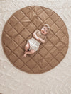 Vegan Leather Quilted Playmat | Round