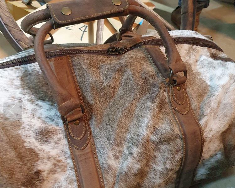 Beckwith Cowhide Duffle Travel Bag