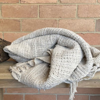 Bergen Ombre Stonewashed Linen Throw