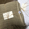 Mesh Stonewashed 100% Linen Throw | Natural