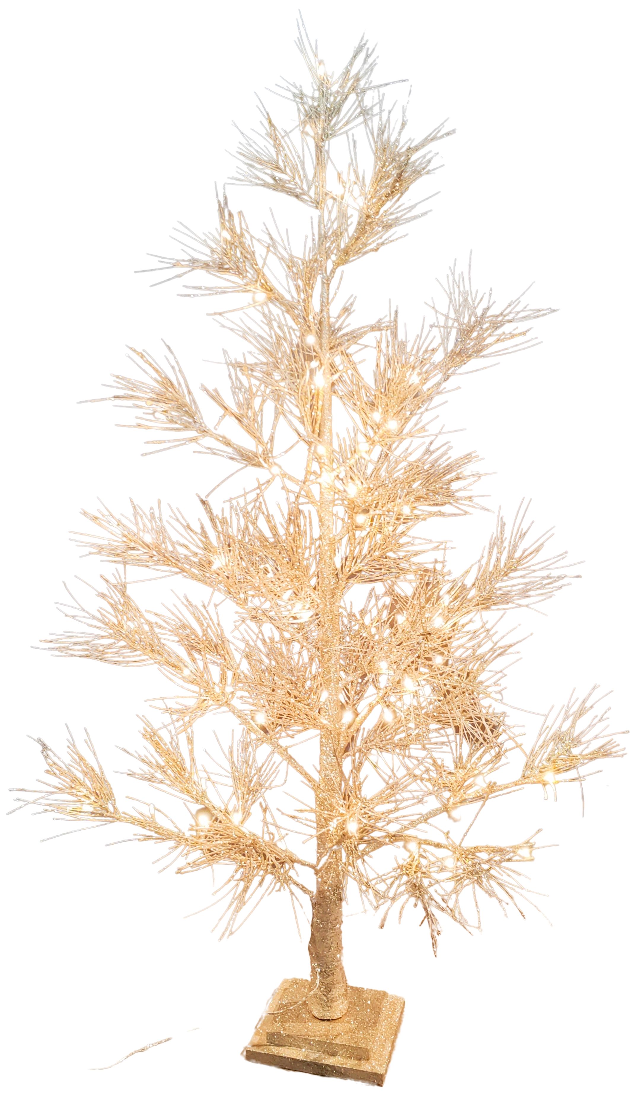 Elegant Glitter Christmas Tree Champagne