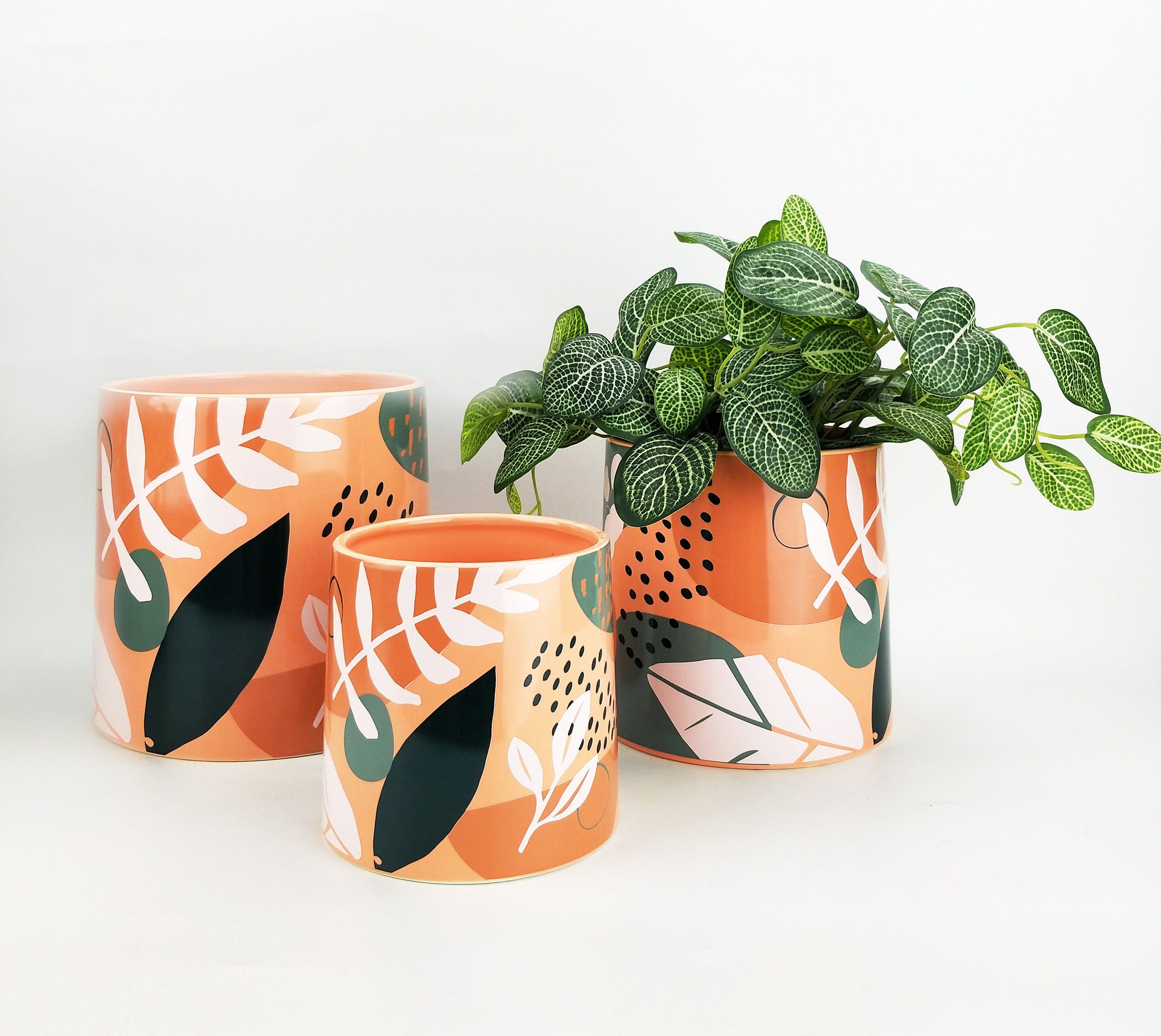 Esme Planter | Pink + Green | Assorted Sizes