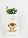 Person Holding A Pot Planter Beige
