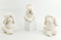 Three Wise Monkeys Ornament | Sand | Set Of 3