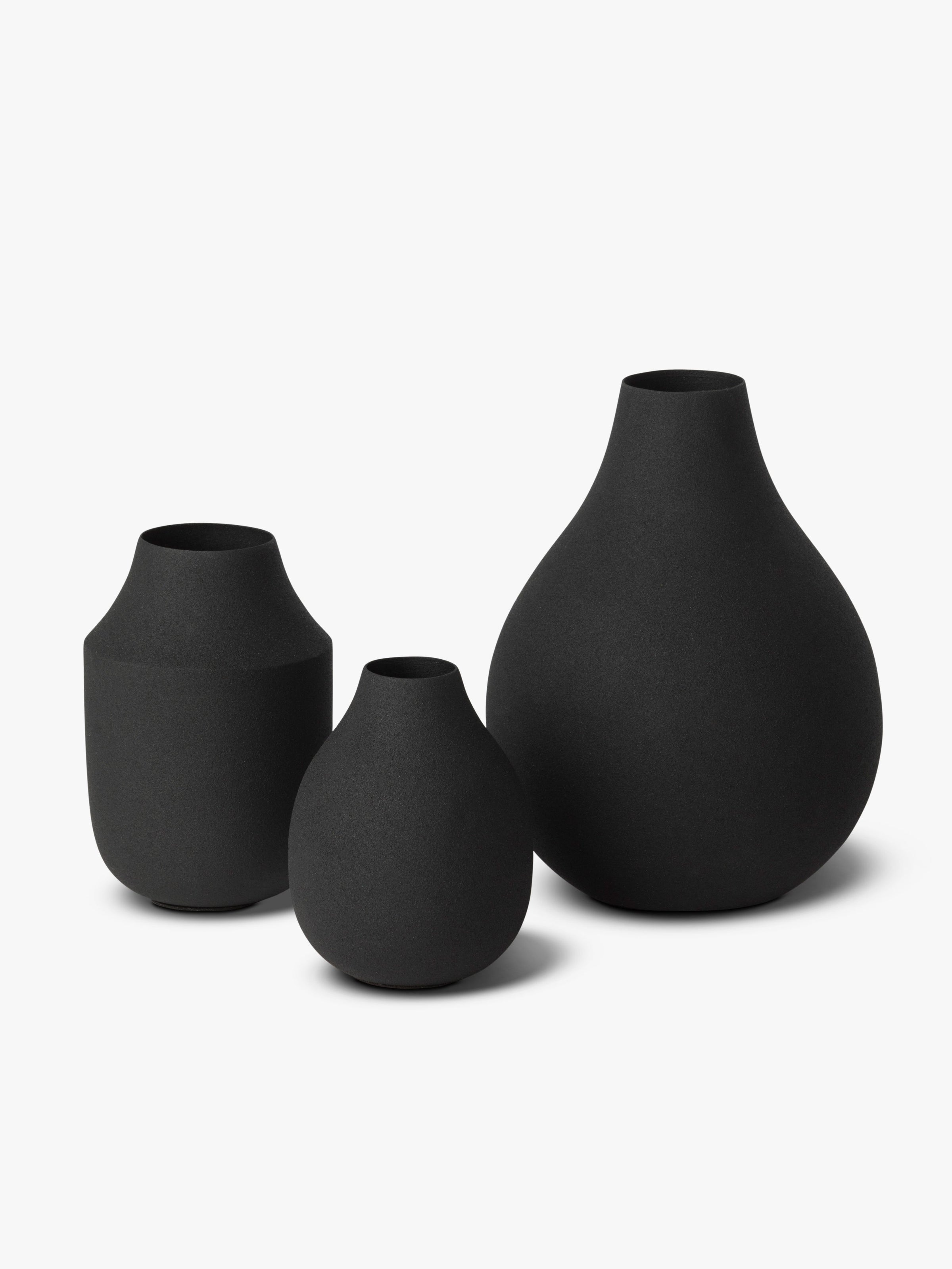 Mona Trio of Vases | Black