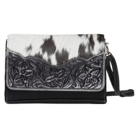 Valencia | Cowhide Rectangular Flap Bag with Tooling