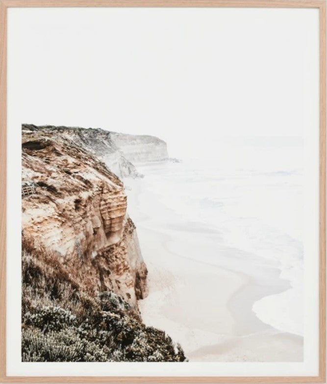 Misty Shoreline | Framed Art