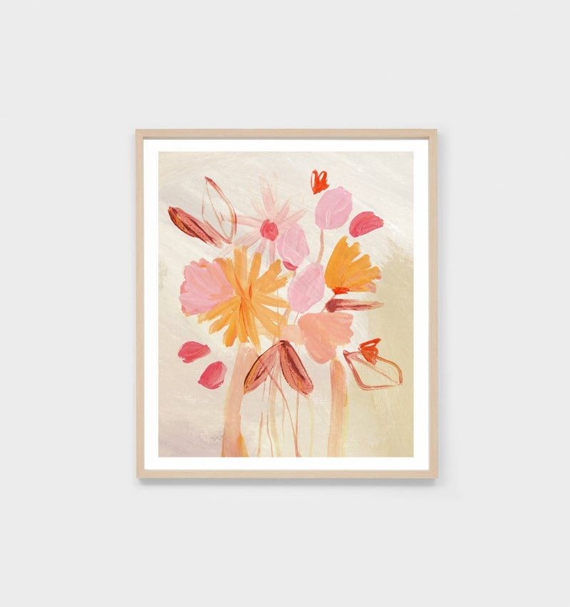 Watercolour Blooms Pink | Framed Art