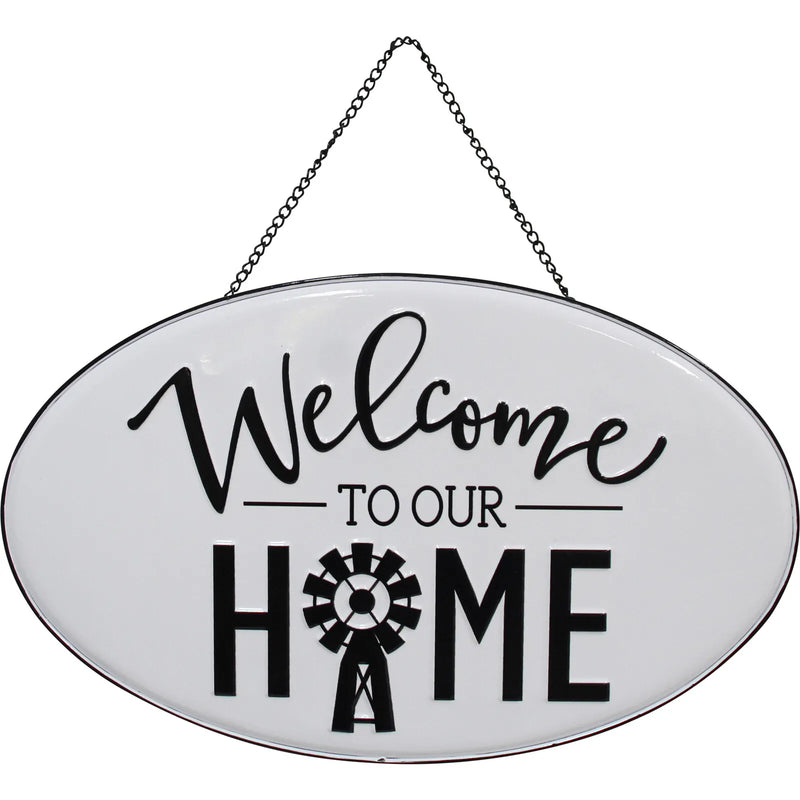 Welcome To Our Home Sign Windmill